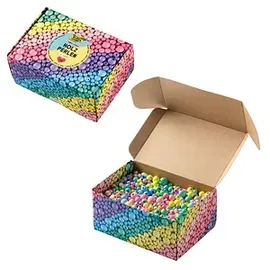 Folia Holzperlen Jumbo Pastel 1 kg Bastelperlen Ø 1-1,8 cm