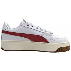 Puma Carina Street Lux Damen Plateau-Sneaker Weiß/Gold 40