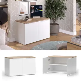 Vicco Kommode Wido 80 x 50 cm Weiß/Sonoma