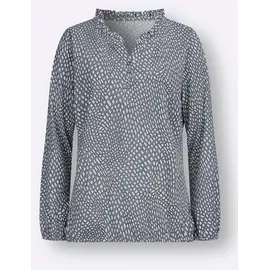 Inspirationen WITT WEIDEN Druck-Shirt in rauchblau-ecru-bedruckt | Gr.: 52