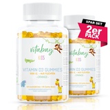 Vitabay Vitamin D3 Kinder - 240 VEGAN Vitamin D 3 1000 IE Vitamin Gummies - Kinder Vitamine Gummi Vitamin D Kinder Immunsystem stärken Kinder Vitamin D Gummibärchen Kinder Vitamin D3 D Vitamin Kinder