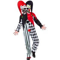 amscan 9917863 Herren-Clown-Kostüm, zweiseitig, mehrfarbig, groß