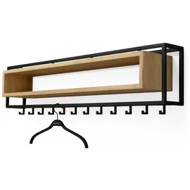 Spinder Wandgarderobe SCHOOL 120 Schwarz / Eiche