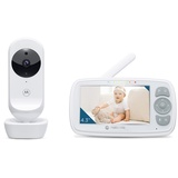 Motorola Nursery Ease 34 - Babyphone mit Kamera – 4,3 Zoll Video Baby Monitor Display - Nachtsicht, Bidirektionale Kommunikation, Wiegenlieder, Zoom, Raumtemperaturüberwachung - Weiß