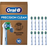Oral B Oral-B Pro Precision Clean Aufsteckbürsten für elektrische Zahnbürste, 10 Stück, Zahnreinigung, X-Borsten, Original Oral-B Zahnbürstenaufsatz, briefkastenfähige Verpackung, Designed in Germany