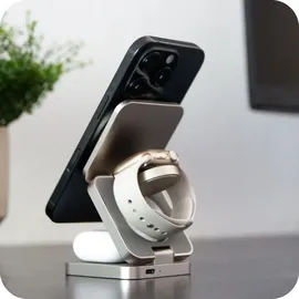 CubeNest Qi2 SQ312 Pro Titanium 3in1 mit MagSafe Halterung