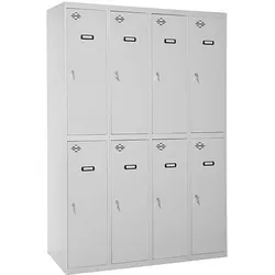 SimonRack DIY Metallschrank mit vier Körpern und acht Türen. Farbe grau 1800x1200x500 mm