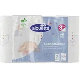 alouette Küchenrollen XXL mit Motiv-Druck 3-lagig, 3 Rollen (1 Pack à 3 Rollen) weiß