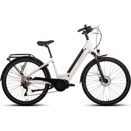 Saxonette E-Bike SAXONETTE "Premium Sport (Wave)" E-Bikes Gr. 45 cm, 28 Zoll (71,12 cm), weiß E-Bikes Pedelec, Elektrofahrrad für Damen u. Herren, Trekkingrad