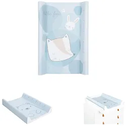 Kikkaboo Wickelauflage Weich-PVC 70 x 50 cm erhöhter Rand, wasserdichter Bezug dunkelblau