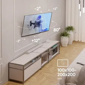 ONKRON TV Wandhalterung 17-43", bis 35 kg, schwenkbar, neigbar, ausziehbar, max 200x200, VESA, Schwarz NP24