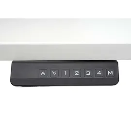 Mendler Gestell HWC-D40, variables Tischgestell für Eck-Schreibtisch, elektrisch höhenverstellbar Memory 45kg - grau