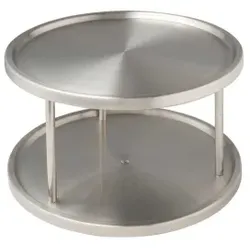 WENKO Schrankrondell, 360° drehbar, Ablageteller für schnellen und einfachen Zugriff, 1 Rondell, Duo