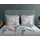 Muller Textil Ulm Blumen Blau/Grau 135 x 200 cm + 2 x 80 x 80 cm