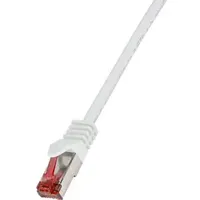 Logilink CQ2031S RJ45 Patchkabel CAT 6 S/FTP Netzwerkkabel Weiß Flammwidrig, mit Rastnasenschutz