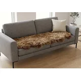 Kuhfelle Online & Nomad Island LAMMFELL Teppich DOPPELFELL 180 x 60 cm BETTVORLEGER KURZWOLLIG Fell Teppich AUS 2 ECHTEN Island LAMMFELLEN (Goldbraun)