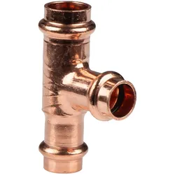 Kupfer Pressfitting T-Stück reduziert 18 x 15 x 15 mm V+M-Kontur DVGW