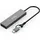MicroConnect USB 3.2 GEN1 Dual Port (4 Ports), Dockingstation - USB Hub, Silber,