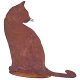 Badeko Katze sitzend 30 x 30 cm rostbraun