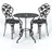 vidaXL Bistro-Set 3-tlg. Schwarz