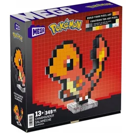 Mega Construx Pokémon Glumanda Pixel Art 23cm - Orange/Rot