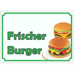 Frischer Burger Aufkleber A2 (420x594mm)