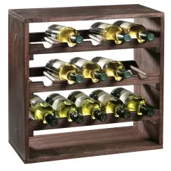 Kesper Weinflaschen-Regalsystem, braun 69243 , Für ca. 15 Weinflaschen