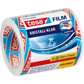 Tesa Klebeband kristall-klar 15 mm x 10 m 3 Stück