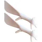 Schuhlöffel Kompakter Kleiner Reise-Schuhlöffel, Schuhlöffel In Katzenform Mit Kurzem Griff, Schuhanzieher Für Damen Aus Kunststoff, Leichter PP-Schuhhelfer, Für Jungen/Mädchen (Color : White Color,