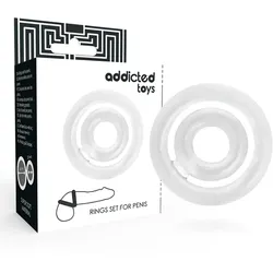 Doppeltes Cockring-Set Addicted Toys Potenz transparent
