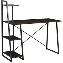 Svita COMBO1 Schreibtisch Regal Nussbaum-Optik Metall-Beine
