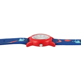 Q&Q VR99J010Y 30 mm Resin Gehäuse Blau Silikonarmband