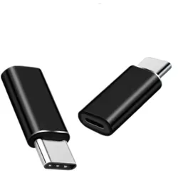 Apple zu USB C Highspeed Datenübertragung/Schnellladefunktion Adapter / passend für Apple / Samsung / Google Pixel / Xiaomi uvm. Schwarz