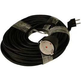 Unitec Verlängerungskabel Innen 25 Meter H05VV-F3G1,5, schwarz