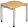 Hammerbacher Schreibtisch buche rechteckig, 4-Fuß-Gestell silber 80,0 x 80,0 cm