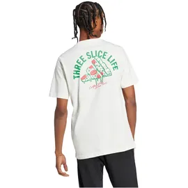 adidas Lounge Pizza Graphic T-Shirt weiß L