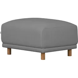 Hocker ANDAS "Maroon", grau, B:79cm H:48cm T:63cm, 89% Polyester/9% Rayon/3% Nylon, Hocker, Polsterhocker