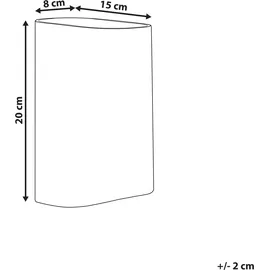 Beliani Blumenvase Mitata Glas 20 cm Grau
