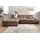 DOMO collection Eckcouch Kunstleder 3-Sitzer Beige/Braun