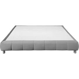 Home Affaire Boxspringbett HOME AFFAIRE "Salo", grau (hellgrau), B:126cm L:206cm, Komplettbetten, Boxspringbett, Ohne Kopfteil, inkl. Topper, auch in Überlänge 220 cm