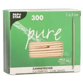 Papstar Zahnstocher Holz rund 6,5 cm