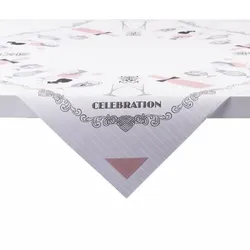 Sovie HORECA Tischdecke Celebration in Grau-Rosa aus Linclass® Airlaid 80 x 80 cm, 20 Stück - Feier Sekt Wein Glas Silvester Geburtstag