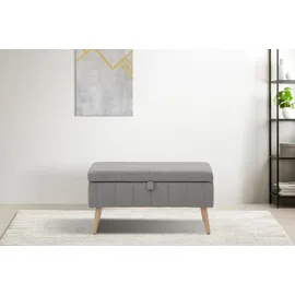 OTTO home Truhenbank AMIRA grau 81 x 36 x 43 cm