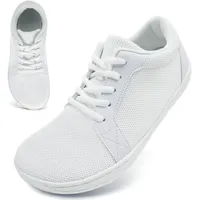 ZGPWZWL Barfuss Schuhe Damen Bequeme BarfußSchuhe Leichte Sneaker Mit Breiter Zehenbox Sportschuhe rutschfeste Turnschuhe Atmungsaktiv Breite Laufschuhe Minimalistische Hallenschuhe Weiss Größe39 - 39 EU Weit