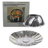 rukauf HQ Bio Dampfgar Einsatz für Töpfe aus Edelstahl Dampfkorb (14-24cm)