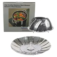 rukauf HQ Bio Dampfgar Einsatz für Töpfe aus Edelstahl Dampfkorb (14-24cm)