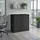 Tectake Aktenschrank 90 x 40 x 90 cm Schwarz