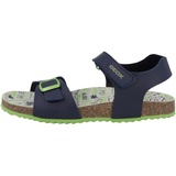 GEOX J Ghita Boy Sandal,NAVY/LIME,34 EU