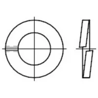 Industrial Quality Supplies DIN 127 Federring, FST B 7