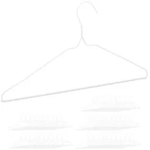 Relaxdays 200 x Drahtbügel, weiß